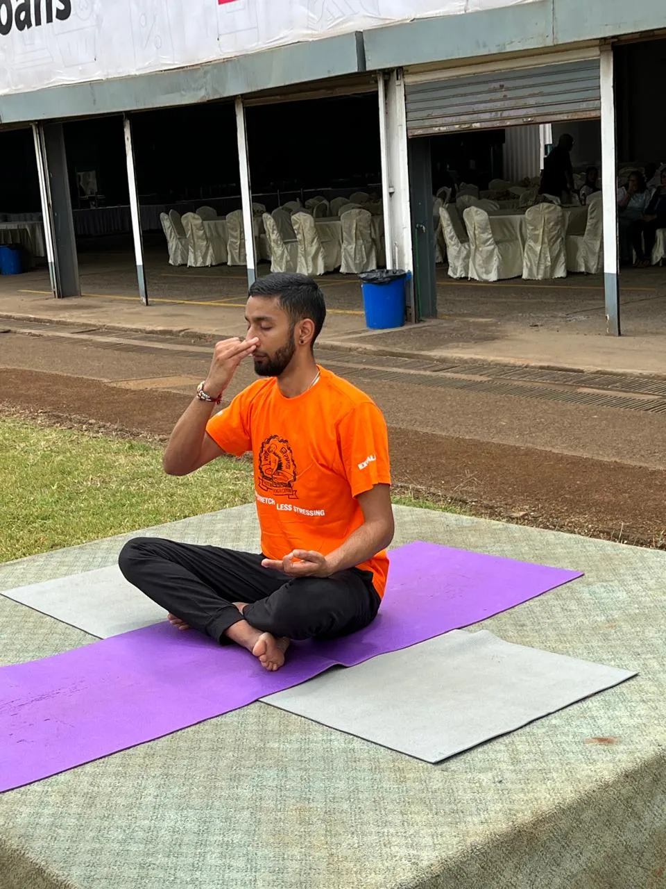 Guided pranayama breathing exercise