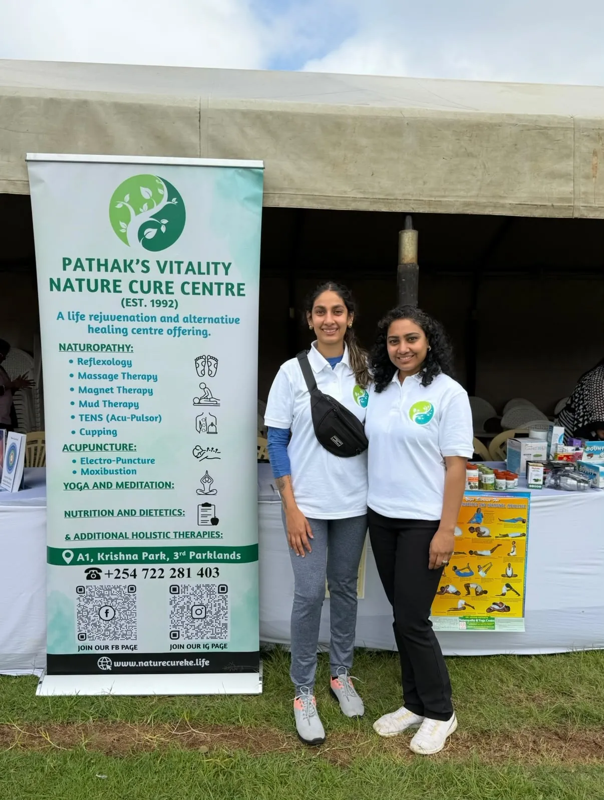 Pathak's Vitality team at a community wellness event